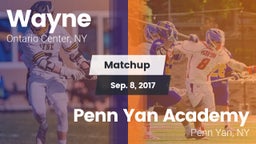 Matchup: Wayne vs. Penn Yan Academy  2017