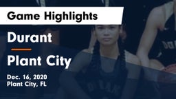 Durant  vs Plant City  Game Highlights - Dec. 16, 2020