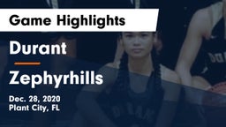 Durant  vs Zephyrhills  Game Highlights - Dec. 28, 2020