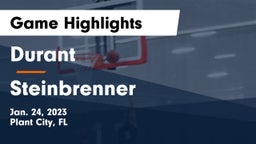 Durant  vs Steinbrenner  Game Highlights - Jan. 24, 2023