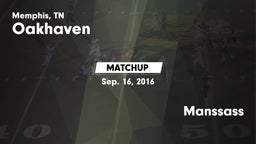 Matchup: Oakhaven vs. Manssass  2016