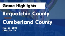 Sequatchie County  vs Cumberland County  Game Highlights - Jan. 27, 2020