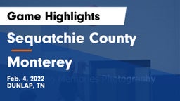 Sequatchie County  vs Monterey  Game Highlights - Feb. 4, 2022