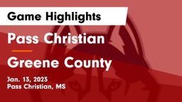 Pass Christian  vs Greene County  Game Highlights - Jan. 13, 2023