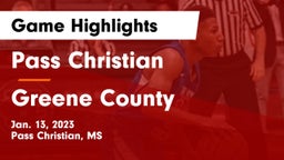 Pass Christian  vs Greene County  Game Highlights - Jan. 13, 2023