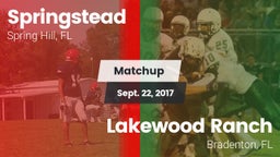 Matchup: Springstead vs. Lakewood Ranch  2017