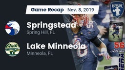 Recap: Springstead  vs. Lake Minneola  2019