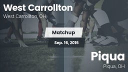 Matchup: West Carrollton vs. Piqua  2016