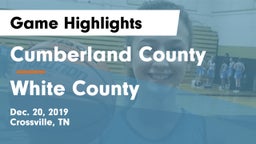 Cumberland County  vs White County  Game Highlights - Dec. 20, 2019