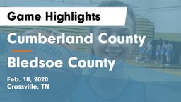Cumberland County  vs Bledsoe County  Game Highlights - Feb. 18, 2020
