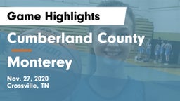 Cumberland County  vs Monterey  Game Highlights - Nov. 27, 2020