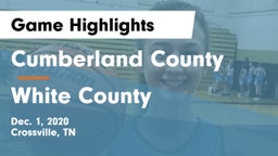 Cumberland County  vs White County  Game Highlights - Dec. 1, 2020