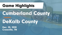 Cumberland County  vs DeKalb County  Game Highlights - Dec. 20, 2020