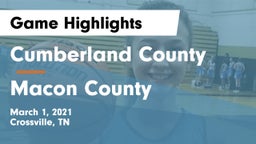 Cumberland County  vs Macon County  Game Highlights - March 1, 2021