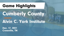 Cumberly County  vs Alvin C. York Institute Game Highlights - Dec. 17, 2021