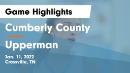 Cumberly County  vs Upperman  Game Highlights - Jan. 11, 2022