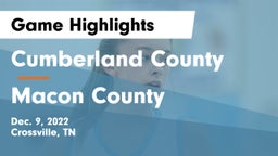Cumberland County  vs Macon County  Game Highlights - Dec. 9, 2022