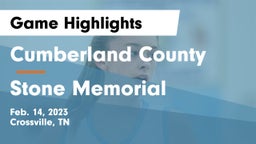 Cumberland County  vs Stone Memorial  Game Highlights - Feb. 14, 2023