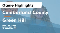 Cumberland County  vs Green Hill  Game Highlights - Dec. 21, 2023