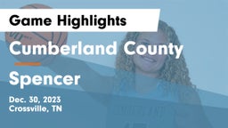 Cumberland County  vs Spencer  Game Highlights - Dec. 30, 2023