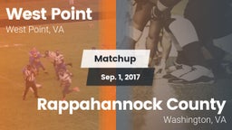 Matchup: West Point vs. Rappahannock County  2017