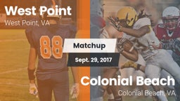 Matchup: West Point vs. Colonial Beach  2017