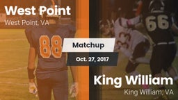 Matchup: West Point vs. King William  2017