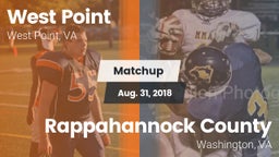 Matchup: West Point vs. Rappahannock County  2018