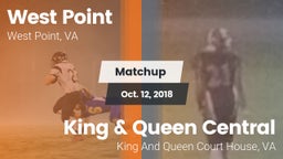 Matchup: West Point vs. King & Queen Central  2018