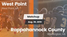 Matchup: West Point vs. Rappahannock County  2019