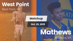 Matchup: West Point vs. Mathews  2019