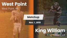 Matchup: West Point vs. King William  2019