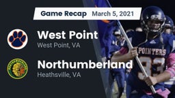 Recap: West Point  vs. Northumberland  2021