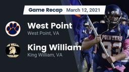 Recap: West Point  vs. King William  2021