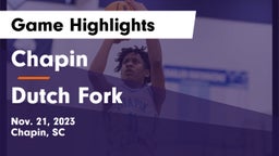 Chapin  vs Dutch Fork  Game Highlights - Nov. 21, 2023