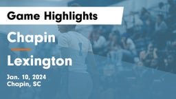 Chapin  vs Lexington  Game Highlights - Jan. 10, 2024