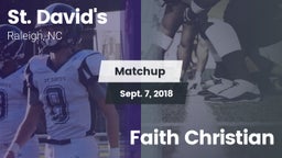 Matchup: St. David's vs. Faith Christian 2018