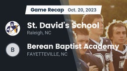 Recap: St. David's School vs. Berean Baptist Academy 2023