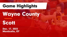 Wayne County  vs Scott  Game Highlights - Dec. 17, 2022