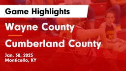 Wayne County  vs Cumberland County  Game Highlights - Jan. 30, 2023
