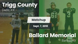 Matchup: Trigg County vs. Ballard Memorial  2018