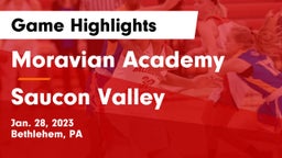 Moravian Academy  vs Saucon Valley  Game Highlights - Jan. 28, 2023