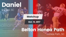 Matchup: Daniel vs. Belton Honea Path  2017