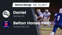 Recap: Daniel  vs. Belton Honea Path  2017