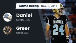 Recap: Daniel  vs. Greer  2017