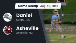 Recap: Daniel  vs. Asheville  2018