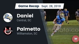 Recap: Daniel  vs. Palmetto  2018