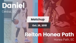 Matchup: Daniel vs. Belton Honea Path  2018