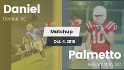 Matchup: Daniel vs. Palmetto  2019