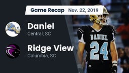 Recap: Daniel  vs. Ridge View  2019